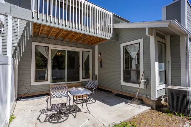 4424 W Skye Dr, South Jordan, UT 84009 - view of patio / terrace featuring a balcony and central air condition unit