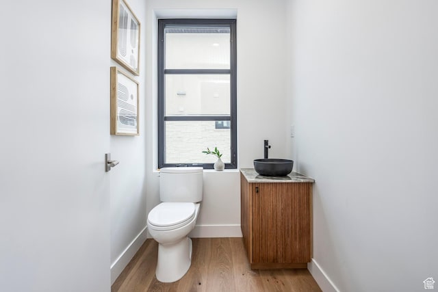 656 N E Capitol St, Salt Lake City, UT 84103 - bathroom with vanity, wood finished floors, and plenty of natural light