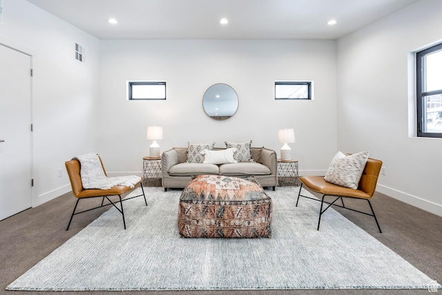 656 N E Capitol St, Salt Lake City, UT 84103 - carpeted living area with recessed lighting