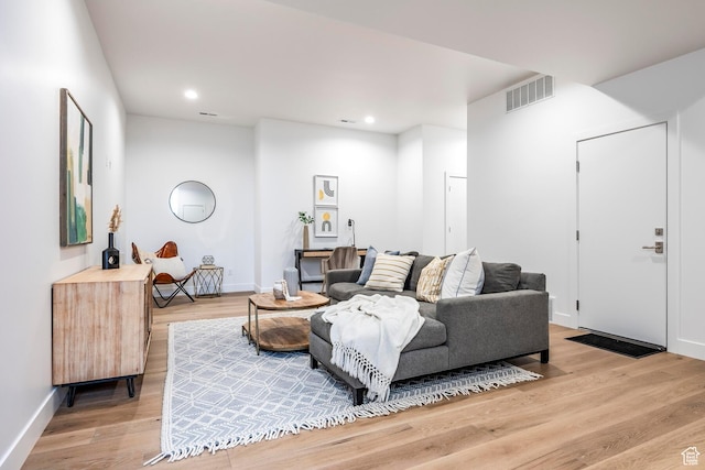 656 N E Capitol St, Salt Lake City, UT 84103 - living area with light wood-style floors and recessed lighting