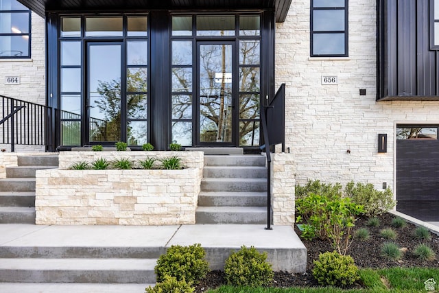 656 N E Capitol St, Salt Lake City, UT 84103 - property entrance featuring stone siding