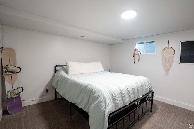 bedroom with carpet floors