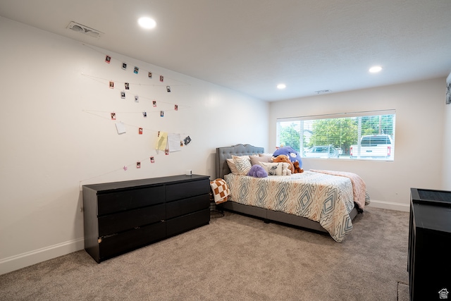 view of carpeted bedroom