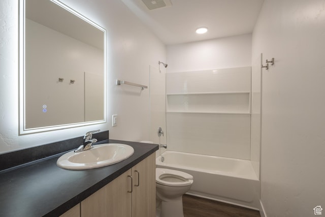443 W Kane Creek Blvd Unit A204, Moab, UT 84532 - full bathroom featuring vanity, toilet, wood finished floors, and shower / bath combination