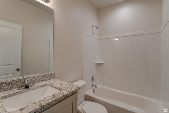 1641 S Windsong Dr Unit 371, Santaquin, UT 84655 - bathroom featuring shower / bath combination, toilet, and vanity