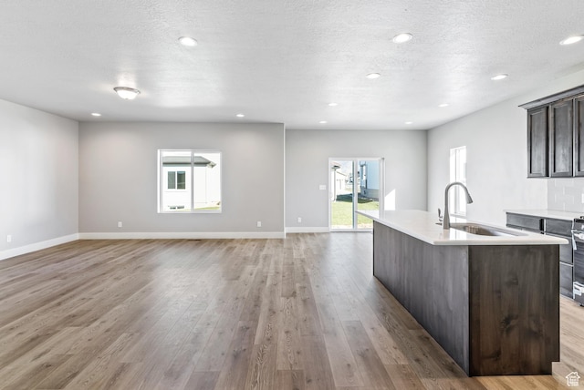 1781 S Windsong Dr Unit 384, Santaquin, UT 84655 - kitchen featuring a sink, healthy amount of natural light, light wood finished floors, light countertops, and recessed lighting