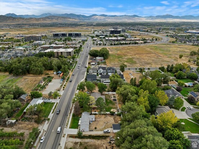 aerial view featuring a mountain view