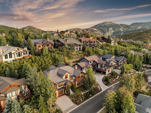 3608 Sun Ridge Dr, Park City, UT 84060 - bird's eye view with a mountain view and a residential view