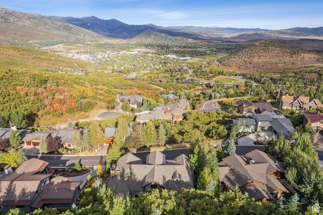 3608 Sun Ridge Dr, Park City, UT 84060 - birds eye view of property with a mountain view and a residential view