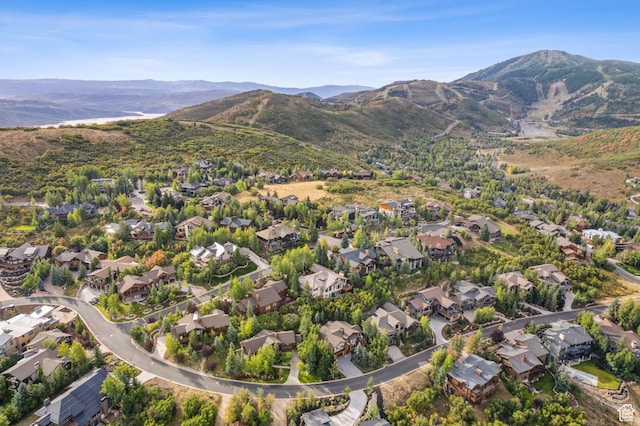3608 Sun Ridge Dr, Park City, UT 84060 - birds eye view of property featuring a mountain view and a residential view
