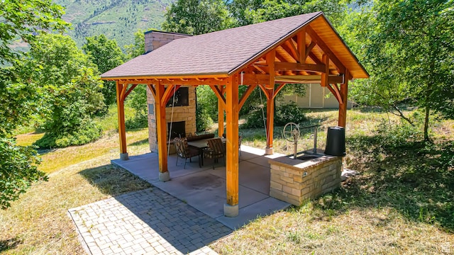 410 S Woodland Hills Dr, Woodland Hills, UT 84653 - view of home's community with outdoor dining space, a gazebo, and a patio area