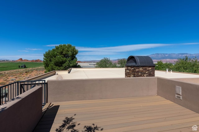 4985 W Boulder Vw, Hurricane, UT 84737 - wooden terrace with a mountain view