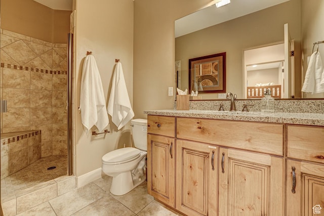 4985 W Boulder Vw, Hurricane, UT 84737 - full bath featuring a shower stall, tile patterned floors, toilet, and vanity