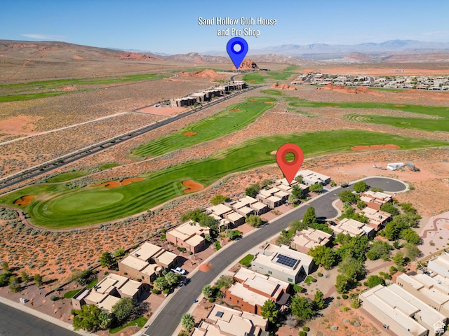 4985 W Boulder Vw, Hurricane, UT 84737 - aerial view with view of golf course, a residential view, and a mountain view