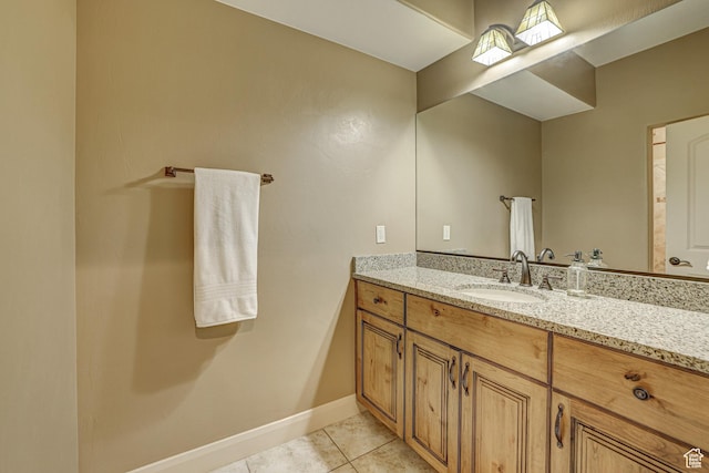 4985 W Boulder Vw, Hurricane, UT 84737 - bathroom with tile patterned floors, vanity, and baseboards