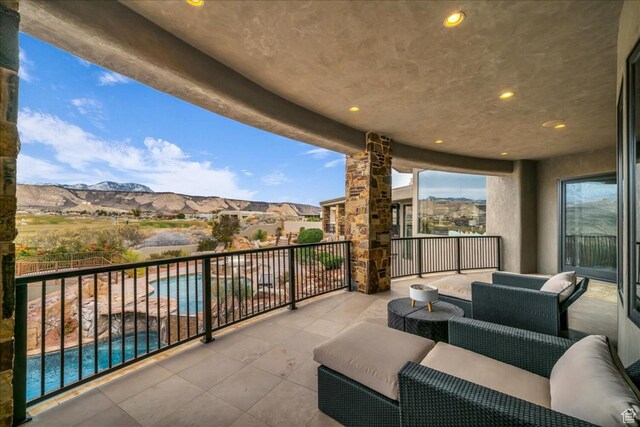 2196 W Long Sky Dr, St George, UT 84770 - balcony with a mountain view