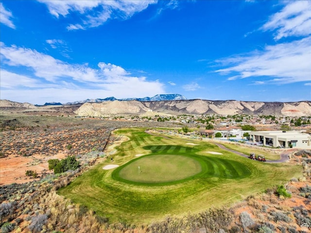 2196 W Long Sky Dr, St George, UT 84770 - exterior space with a mountain view and view of golf course