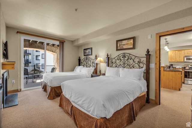 2669 Canyons Resort Dr Unit 206Abc, Park City, UT 84098 - bedroom featuring light colored carpet, baseboards, and access to outside