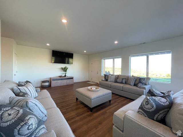 544 Lotus Dr, Fish Haven, ID 83287 - living room with dark hardwood / wood-style flooring