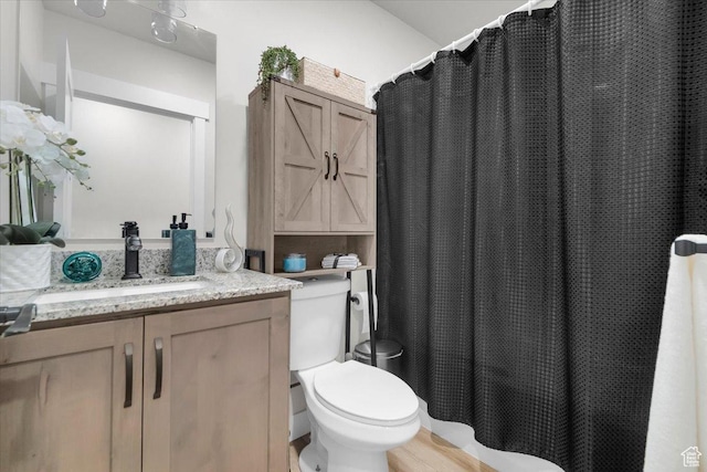 591 W 100 N, Payson, UT 84651 - bathroom featuring toilet, a shower with shower curtain, and vanity