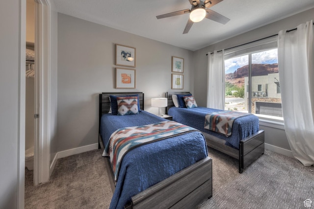 420 N 600 W, Moab, UT 84532 - bedroom featuring carpet flooring, baseboards, and ceiling fan