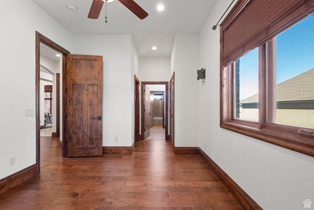 10575 S Alexander Park Ln, South Jordan, UT 84095 - interior space with recessed lighting, dark wood-type flooring, and baseboards