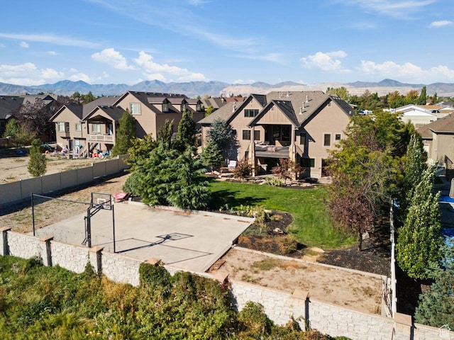 10575 S Alexander Park Ln, South Jordan, UT 84095 - surrounding community featuring a yard, a mountain view, fence, and a residential view