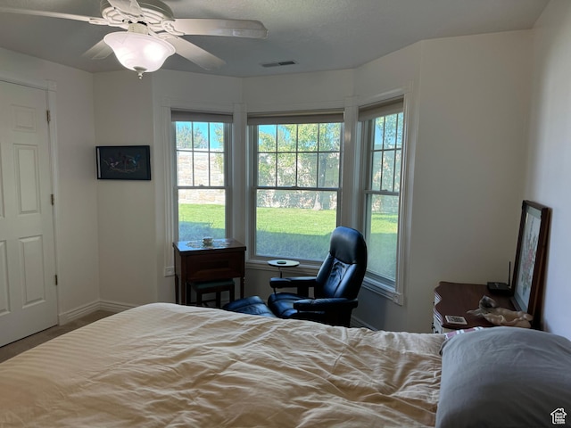 2480 W 450 S Unit 5, Springville, UT 84663 - bedroom featuring baseboards, ceiling fan, and visible vents
