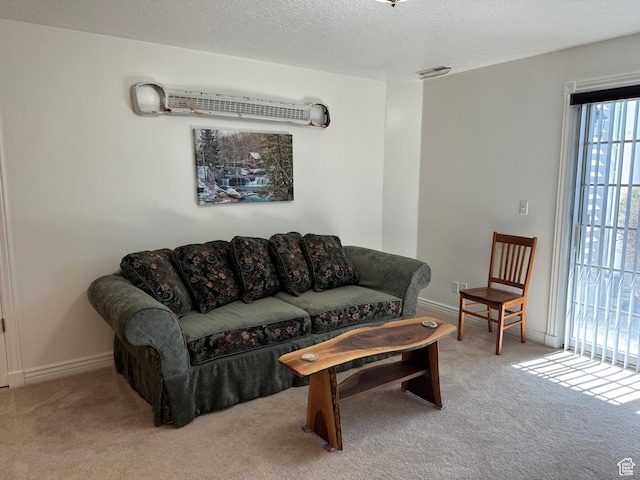 2480 W 450 S Unit 5, Springville, UT 84663 - carpeted living area featuring baseboards, a textured ceiling, and visible vents