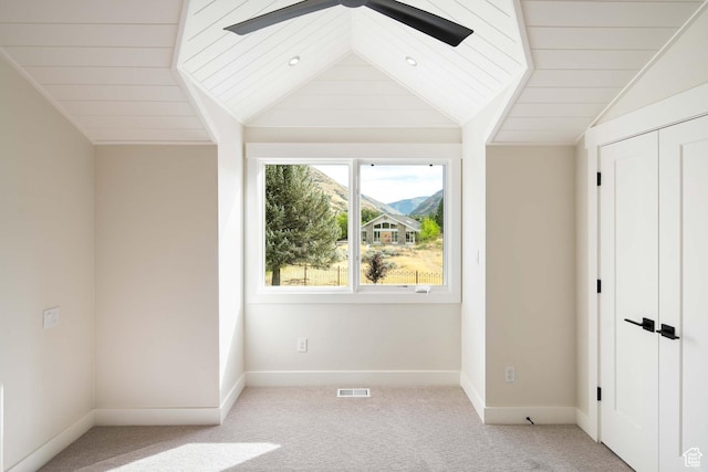 715 E 1700 N, Mapleton, UT 84664 - unfurnished bedroom featuring lofted ceiling, carpet flooring, baseboards, a closet, and ceiling fan