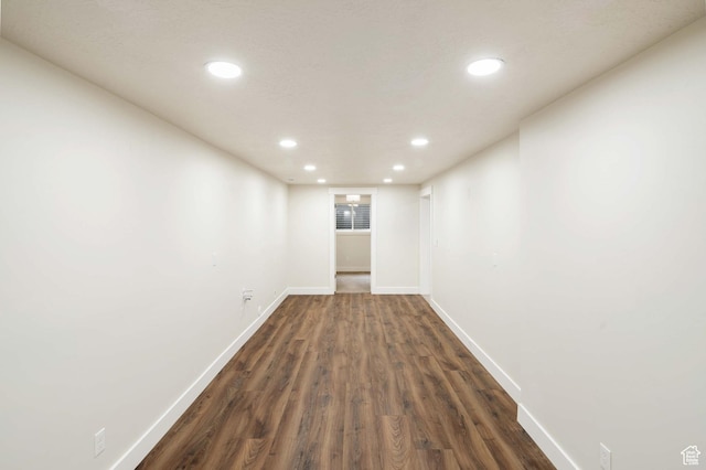 715 E 1700 N, Mapleton, UT 84664 - unfurnished room featuring baseboards, dark wood-style floors, and recessed lighting