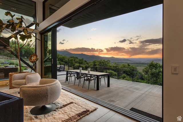 27 Normans Way, Park City, UT 84060 - deck featuring a mountain view and outdoor dining area