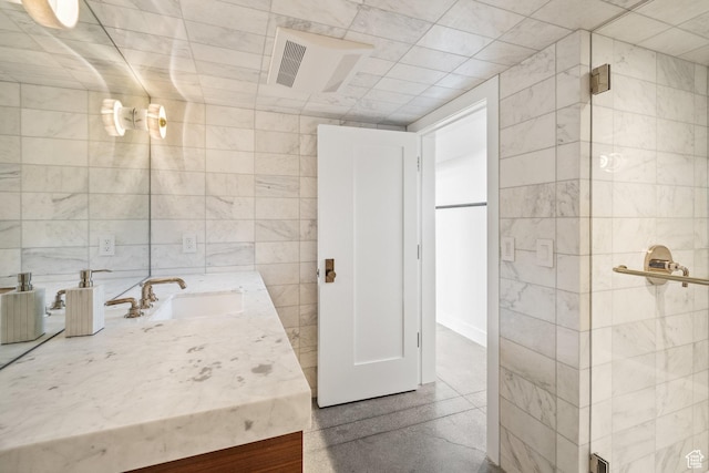 27 Normans Way, Park City, UT 84060 - bathroom featuring tile walls and vanity