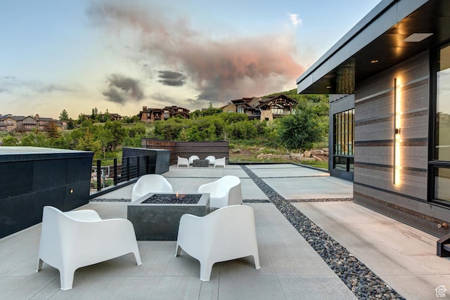 27 Normans Way, Park City, UT 84060 - view of patio featuring a fire pit