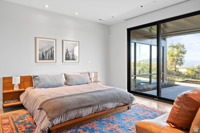 27 Normans Way, Park City, UT 84060 - bedroom featuring access to outside, wood finished floors, and recessed lighting