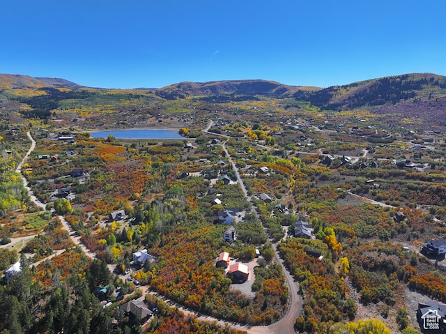 9542 Ridge Pine Rd, Heber City, UT 84032 - drone / aerial view with a water and mountain view