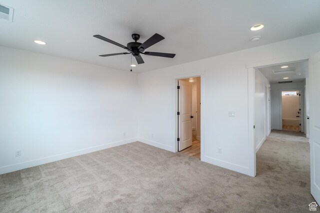 3377 W Palomar, Hurricane, UT 84737 - unfurnished bedroom with recessed lighting, carpet, visible vents, and baseboards