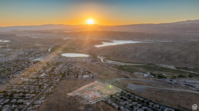 3377 W Palomar, Hurricane, UT 84737 - aerial view at dusk with a water and mountain view