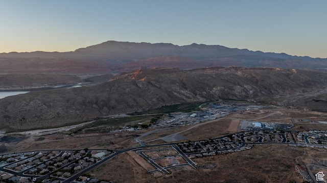 3377 W Palomar, Hurricane, UT 84737 - aerial view at dusk featuring a mountain view
