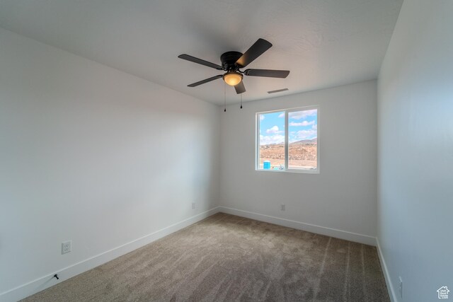 3377 W Palomar, Hurricane, UT 84737 - carpeted spare room featuring visible vents, ceiling fan, and baseboards