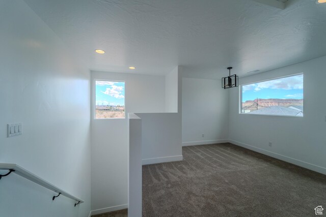 3377 W Palomar, Hurricane, UT 84737 - empty room with recessed lighting, baseboards, carpet floors, and a textured ceiling