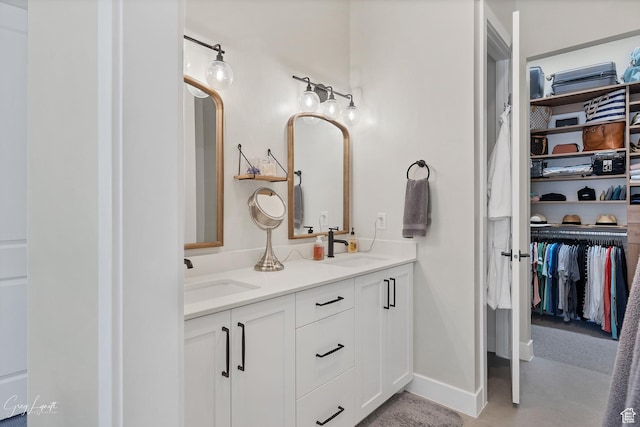 4755 S Purcell Dr, St George, UT 84790 - full bath with a spacious closet, double vanity, and a sink