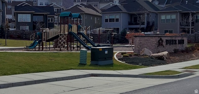 14028 S Candy Pull Dr, Draper, UT 84020 - communal playground with a residential view and a lawn