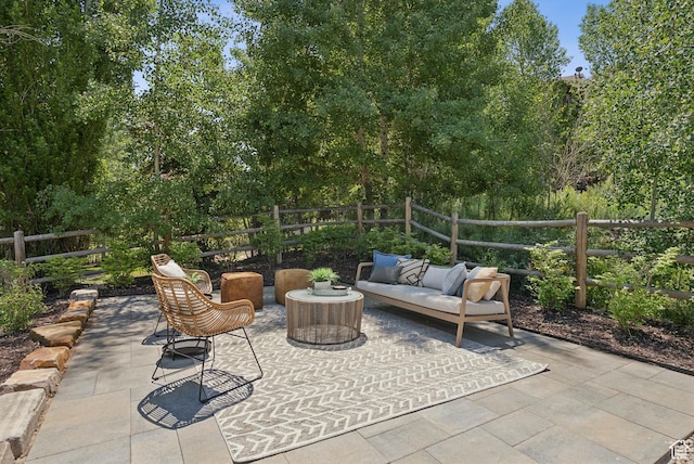 3041 Homestead Rd, Park City, UT 84098 - fenced backyard featuring a patio area and an outdoor living space