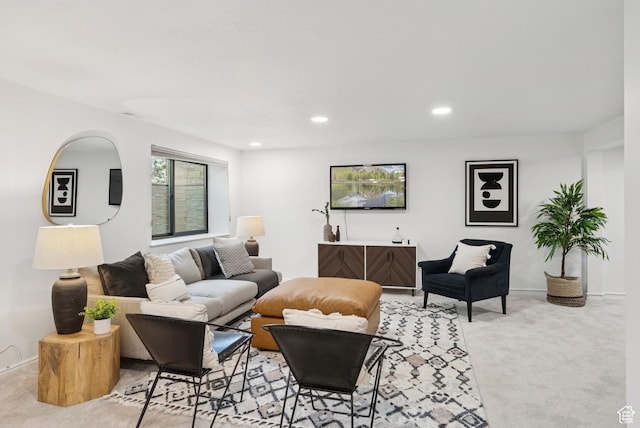 3041 Homestead Rd, Park City, UT 84098 - living room featuring light colored carpet and recessed lighting
