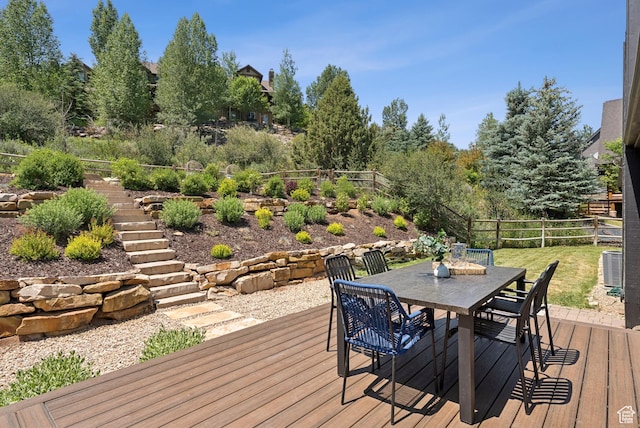 3041 Homestead Rd, Park City, UT 84098 - deck with outdoor dining space and stairs