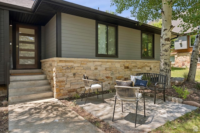 3041 Homestead Rd, Park City, UT 84098 - view of patio / terrace with entry steps