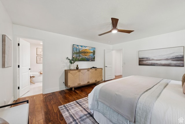 3041 Homestead Rd, Park City, UT 84098 - bedroom featuring wood finished floors, ceiling fan, and ensuite bath
