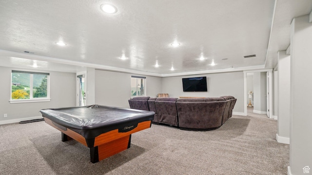 209 N Elk Ridge Dr, Elk Ridge, UT 84651 - rec room featuring baseboards, carpet, recessed lighting, and pool table