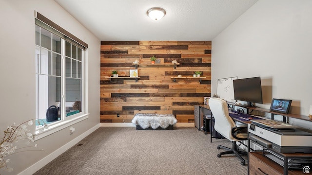 209 N Elk Ridge Dr, Elk Ridge, UT 84651 - carpeted office featuring wood walls and baseboards